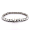 TIRA 26.4 CTW  6 MM 8" CZ RHODIUM MOISSANTE ICED OUT BRACELET |  997591