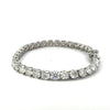 TIRA 26.4 CTW  6 MM 8" CZ RHODIUM MOISSANTE ICED OUT BRACELET |  997591