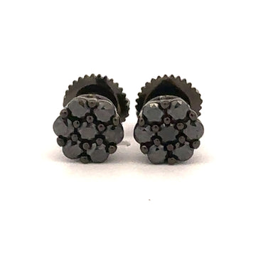 RYLITH 0.45 CTW 925 BLACK MOISSANITE ICED OUT EARRING | 997643