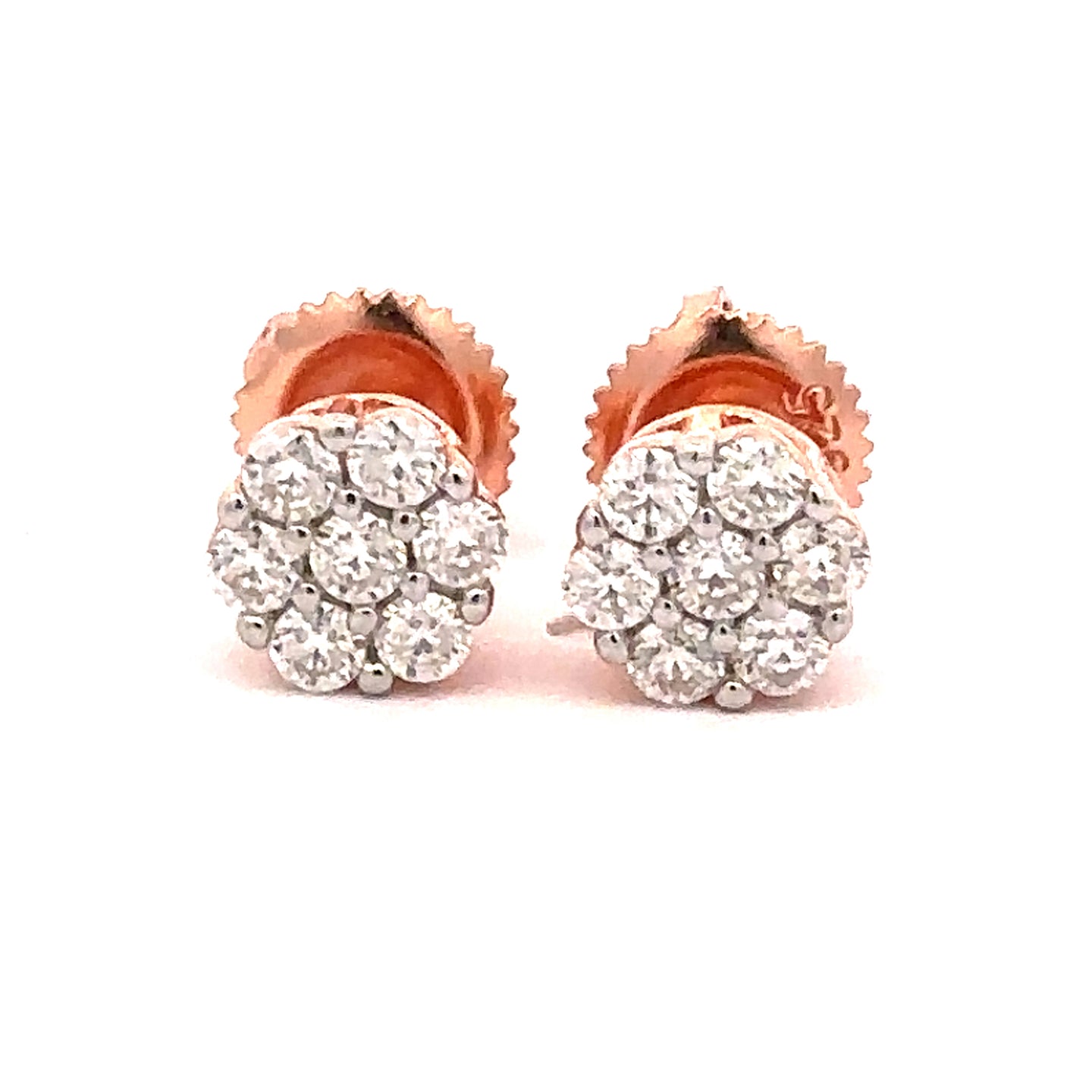 RYLITH 0.46 CTW 925 ROSE GOLD MOISSANITE ICED OUT EARRING | 997645