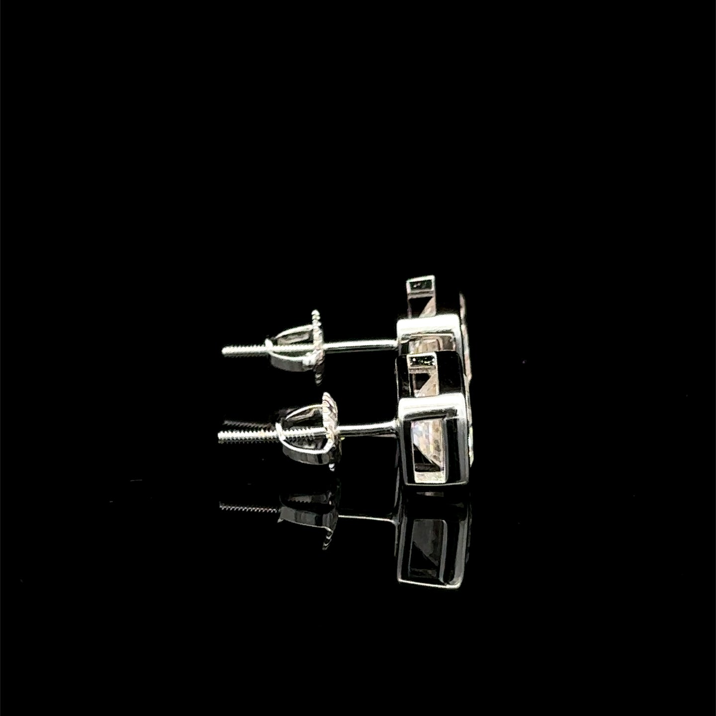 998081 | 925 Moissanite 3CTW Rhodium Earrings