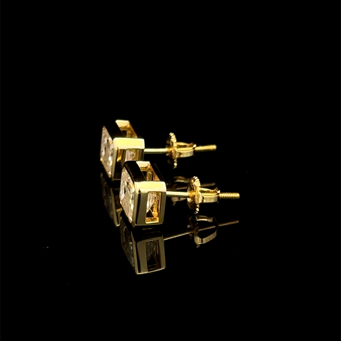 998082 | 925 Moissanite 3CTW Gold Earrings