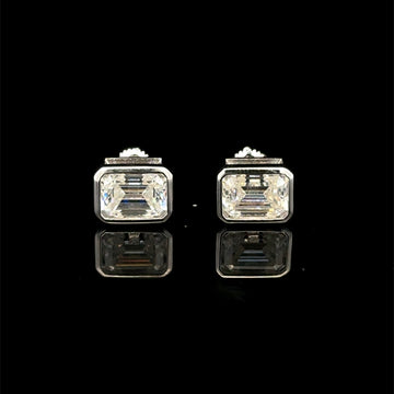 998091 | 925 Moissanite 4CTW Rhodium Earrings