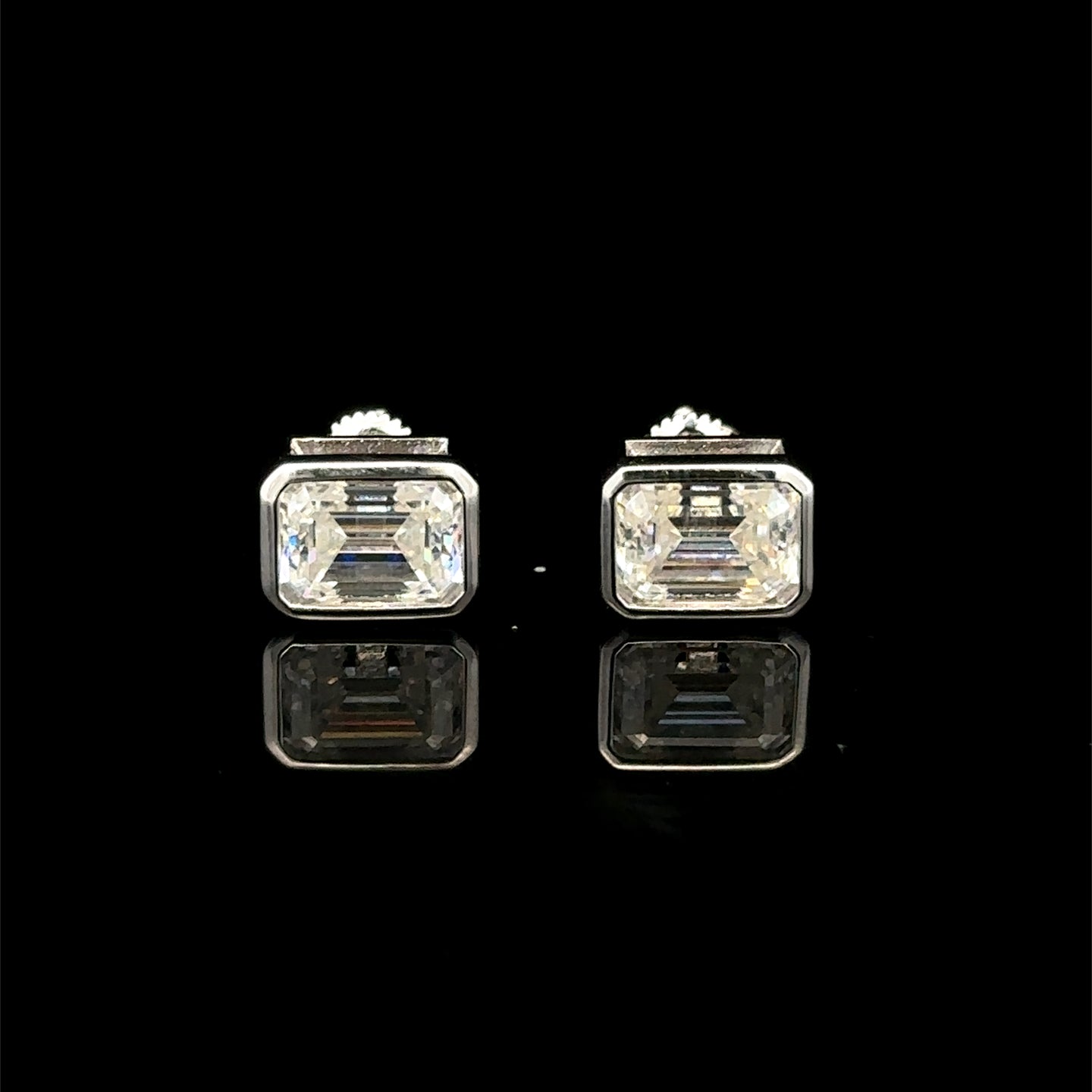 998091 | 925 Moissanite 4CTW Rhodium Earrings