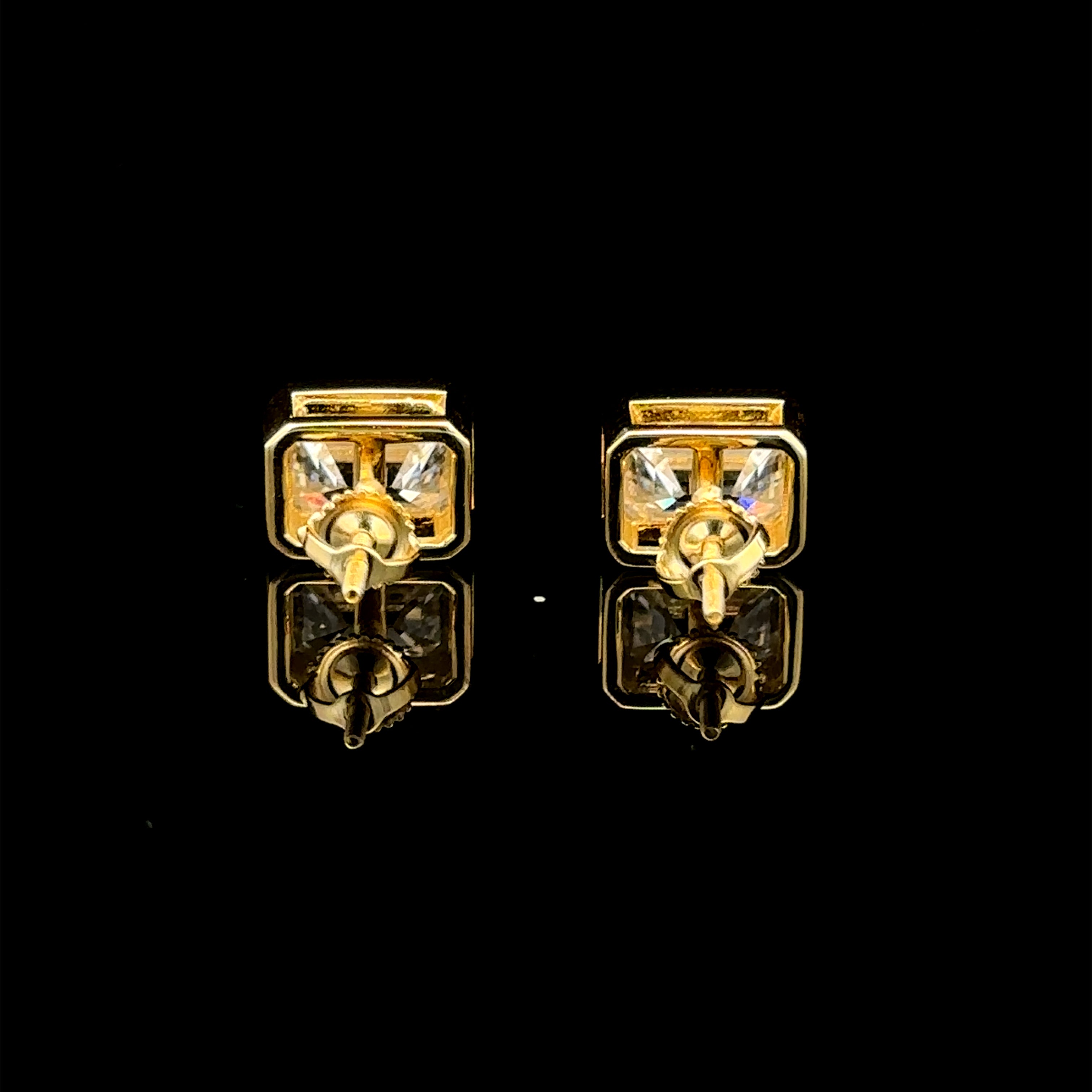 998092 | 925 Moissanite 4CTW Gold Earrings