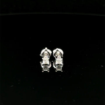 998101 | 925 Moissanite 0.25CTW Rhodium Earrings