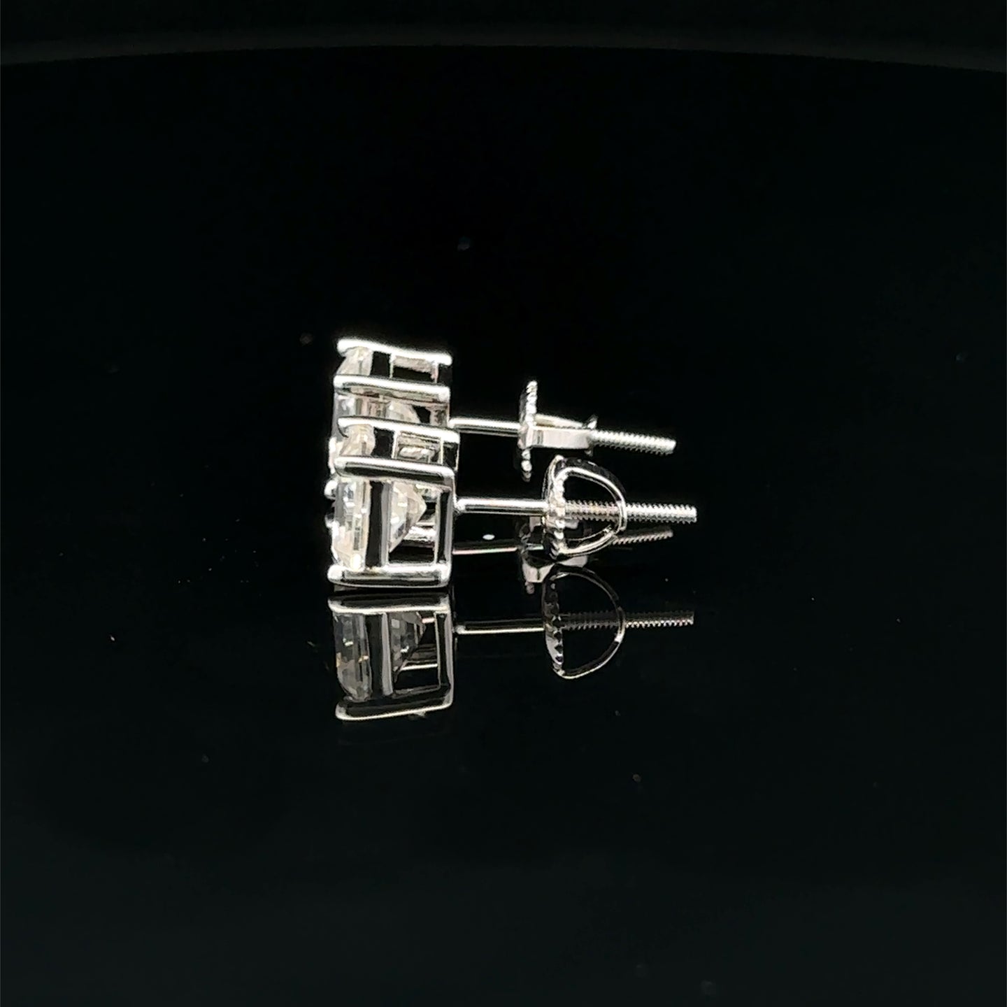 998131 | 925 Moissanite 2CTW Rhodium Earrings