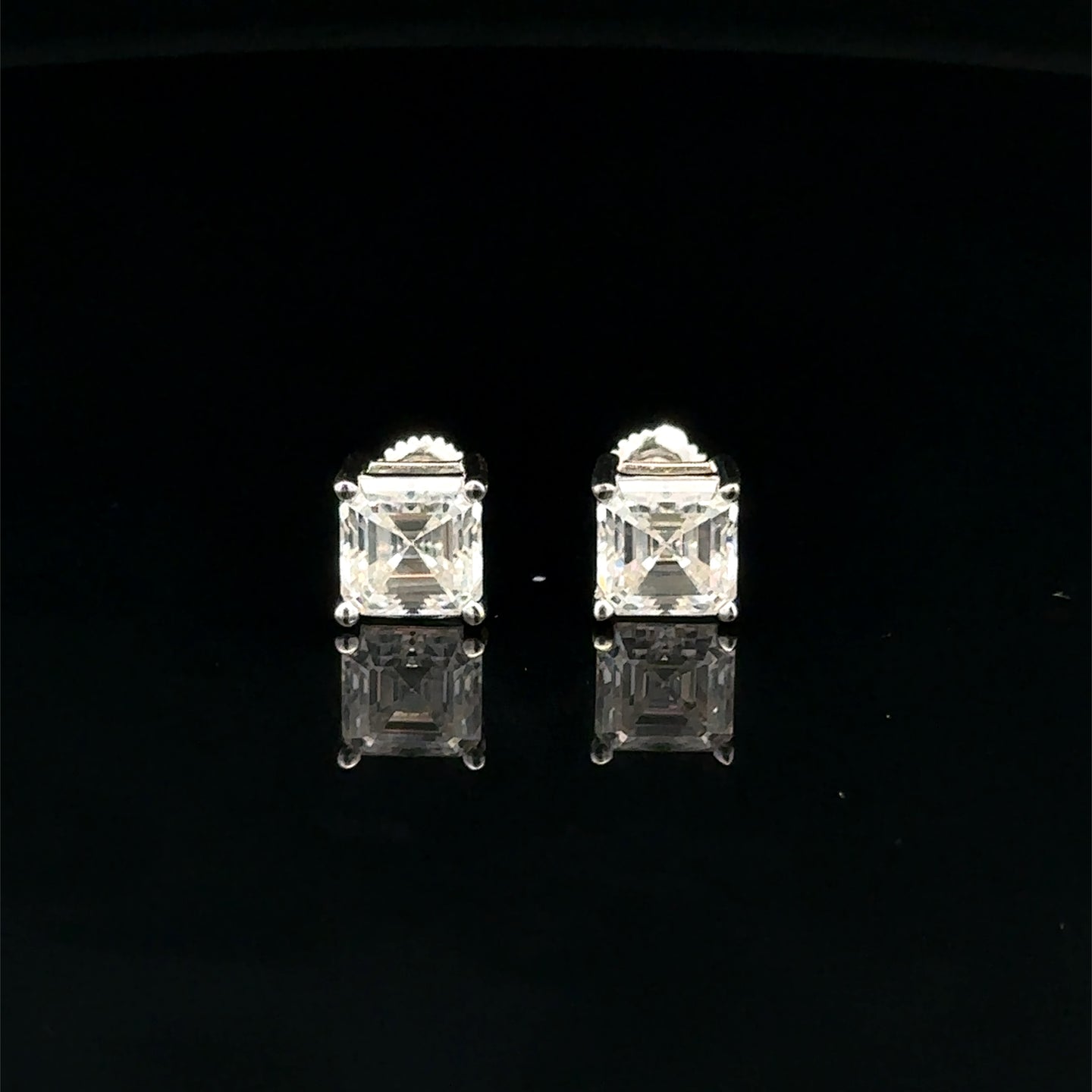 998131 | 925 Moissanite 2CTW Rhodium Earrings