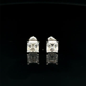 998141 | 925 Moissanite 3CTW Rhodium Earrings