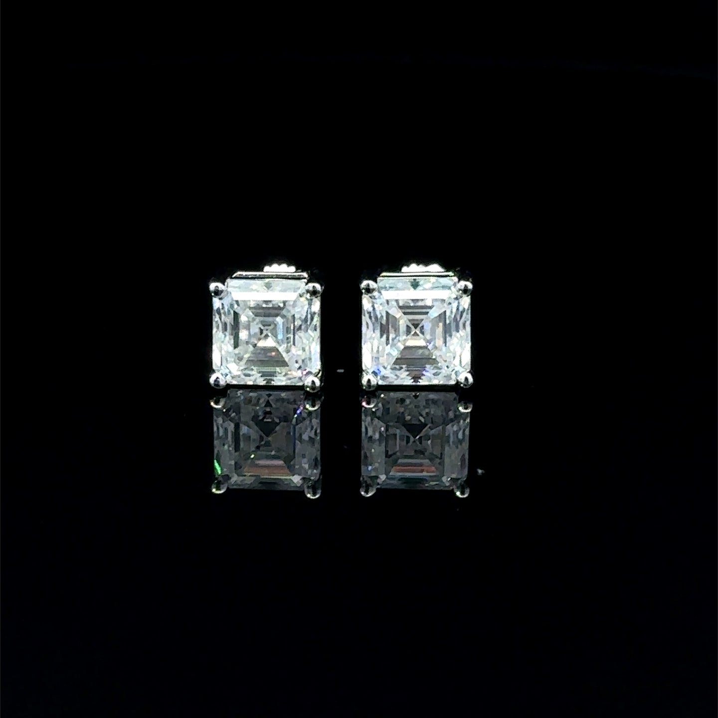 998151 | 925 Moissanite 4CTW Rhodium Earrings