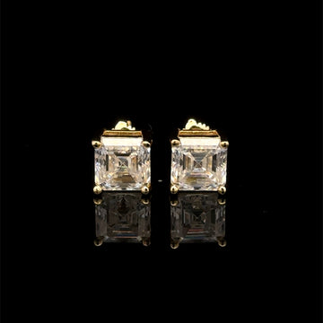 998152 | 925 Moissanite 4CTW Gold Earrings