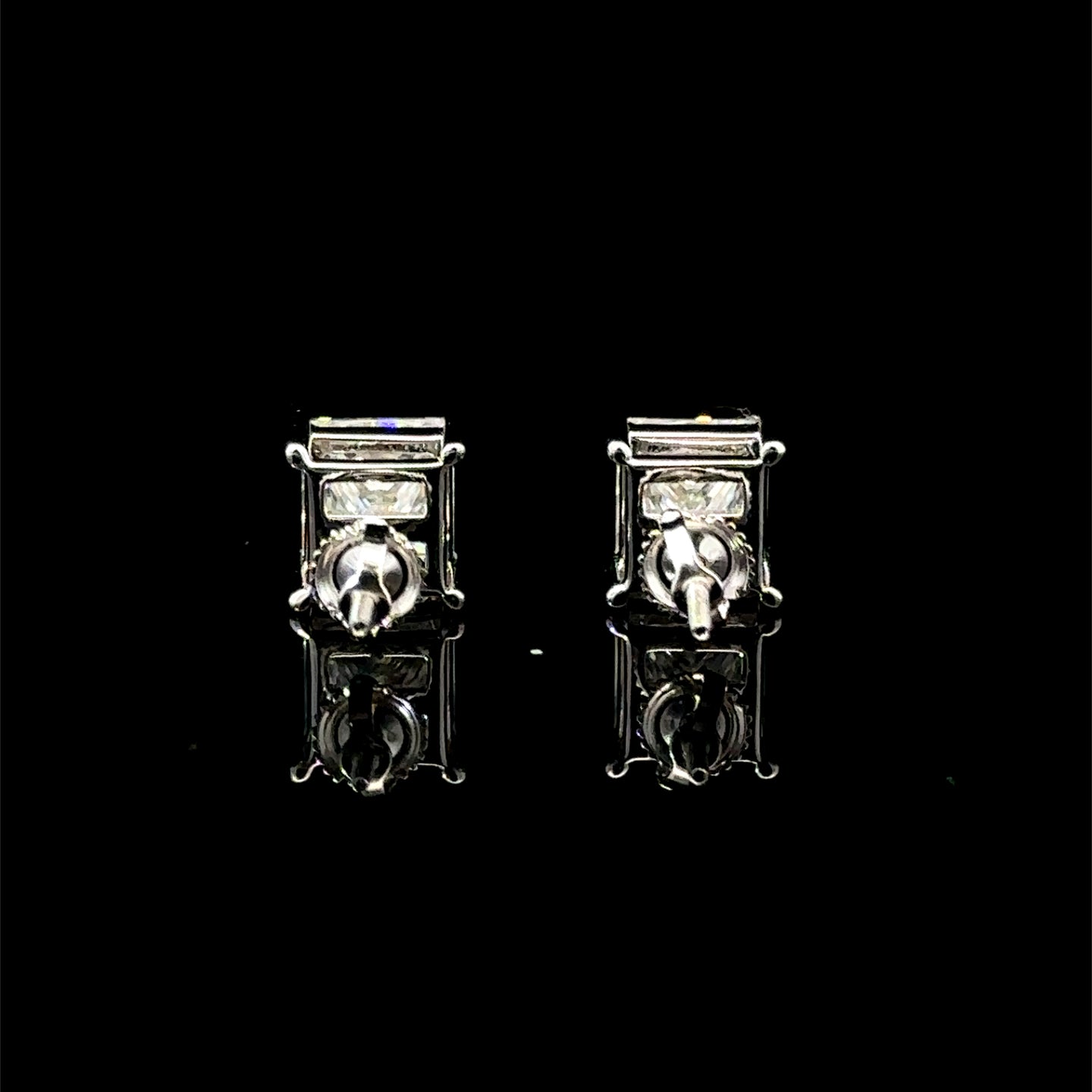 998221 | 925 Moissanite 3CTW Rhodium Earrings