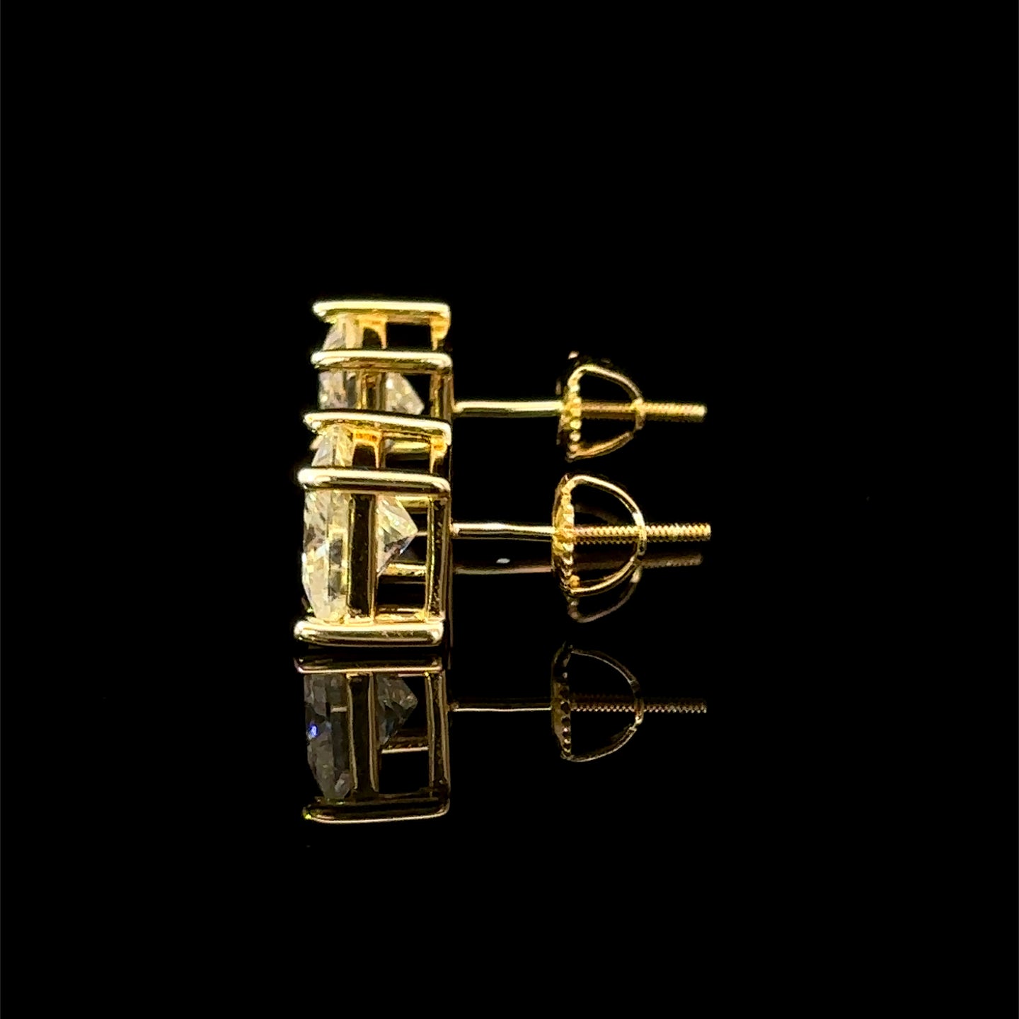 998222 | 925 Moissanite 3CTW Gold Earrings