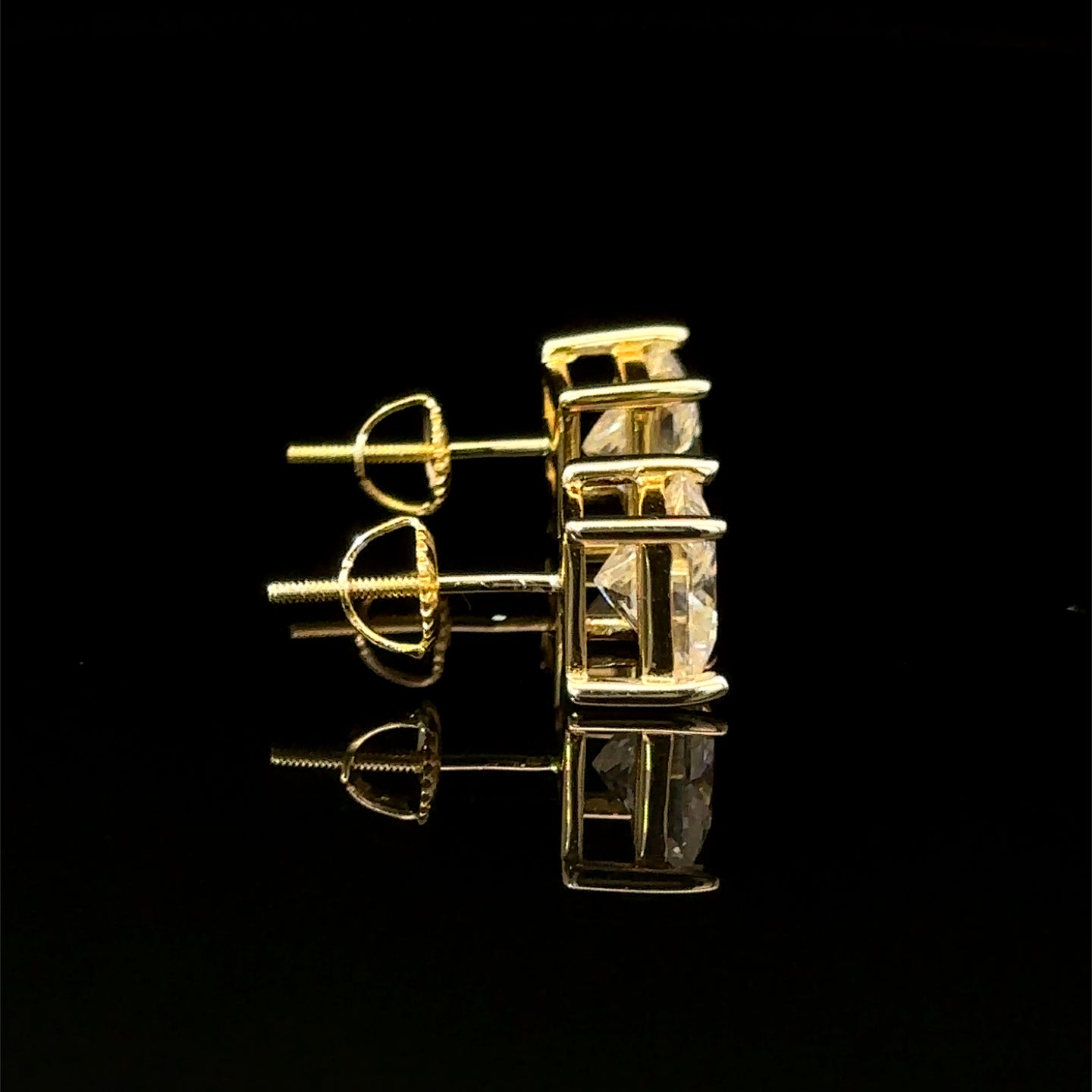 998222 | 925 Moissanite 3CTW Gold Earrings