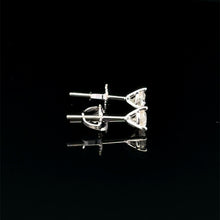 998261 | 925 Moissanite 0.50CTW Rhodium 3-Prong Earrings