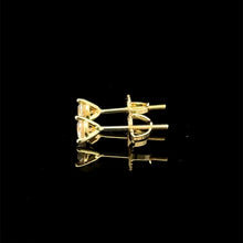998262 | 925 Moissanite 0.50CTW Gold 3-Prong Earrings