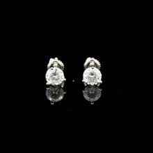 998271 | 925 Moissanite 1CTW Rhodium 3-Prong Earrings