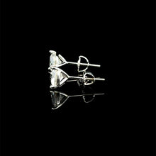 998281 | 925 Moissanite 2CTW Rhodium 3-Prong Earrings