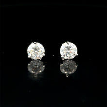 998291 | 925 Moissanite 3CTW Rhodium 3-Prong Earring