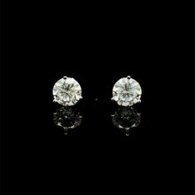 998301 | 925 Moissanite 4CTW Rhodium 3-Prong Earrings