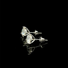 998301 | 925 Moissanite 4CTW Rhodium 3-Prong Earrings