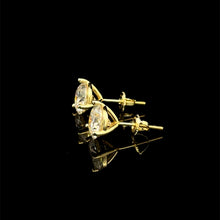 998302 | 925 Moissanite 4CTW Gold 3-Prong Earrings