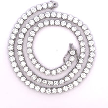 998661 | 925 Silver Moissanite Rhodium Tennis Chain