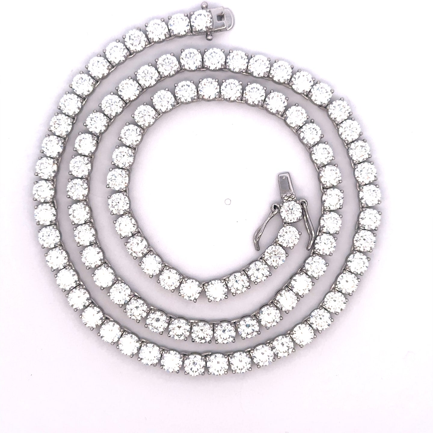 998661 | 925 Silver Moissanite Rhodium Tennis Chain