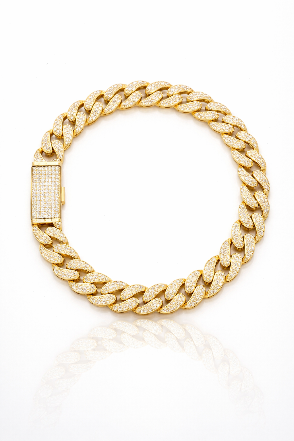 998692 | 925 Moissanite Gold 10MM Bracelet
