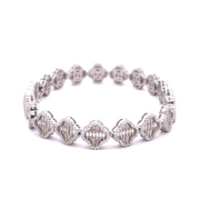 998761 | 925 Silver Moissanite 10mm Rhodium Bracelet