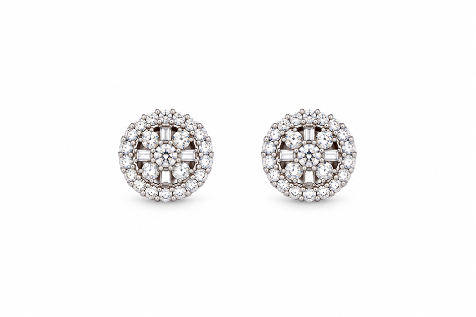 999551 | 925 Moissanite Rhodium Earring