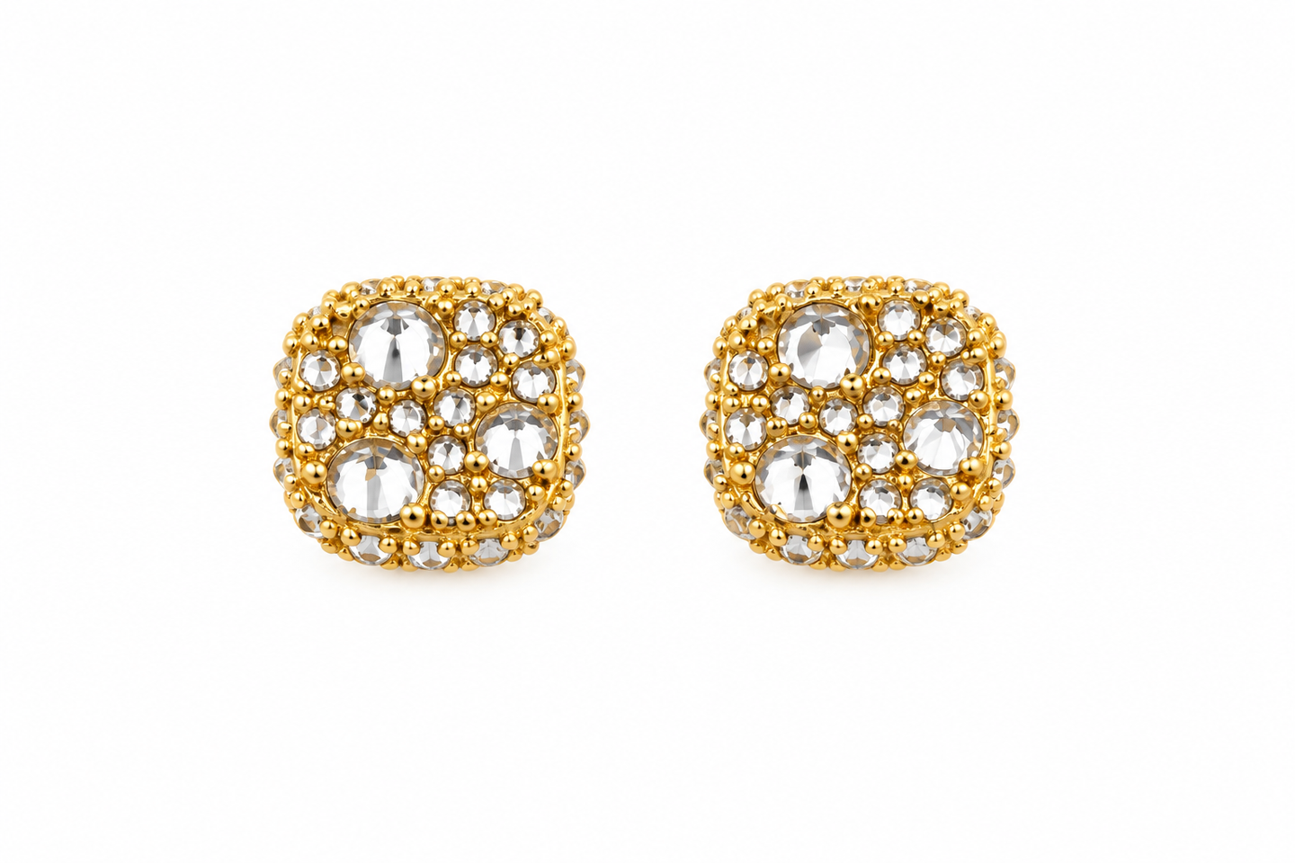 9100292 | 0.83 CTW Brass Moissanite Gold Earring
