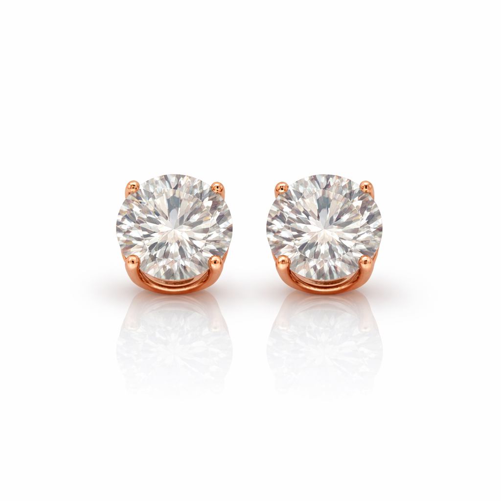 995265 | 8ctw 925 Moissanite Rose Gold Earring