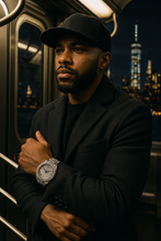 HADRIA STEEL RHODIUM MOISSANITE WATCH ICED OUT I 590071