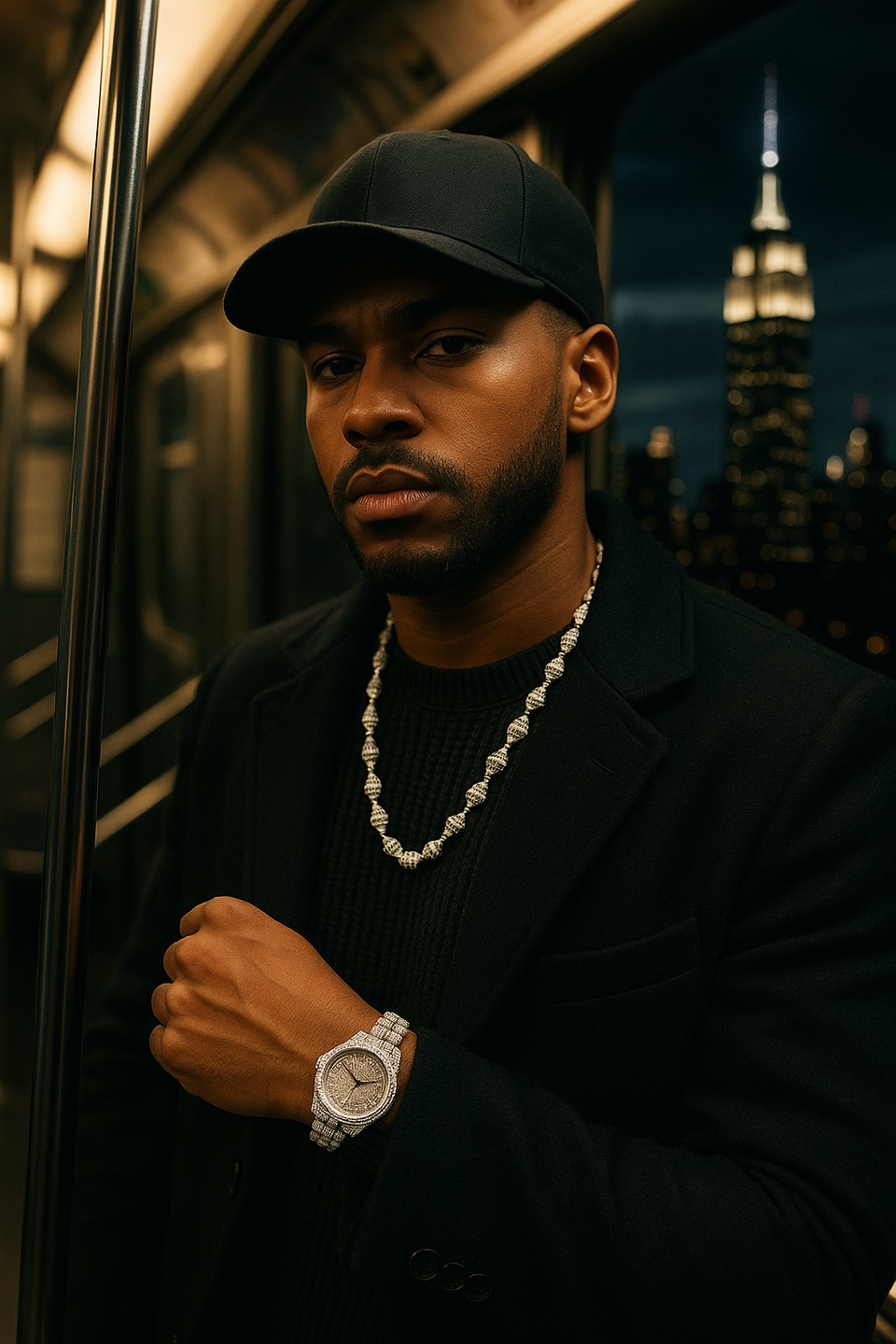 PYRRHUS 925 CZ RHODIUM ICED OUT CUBAN CHAIN | 9222791