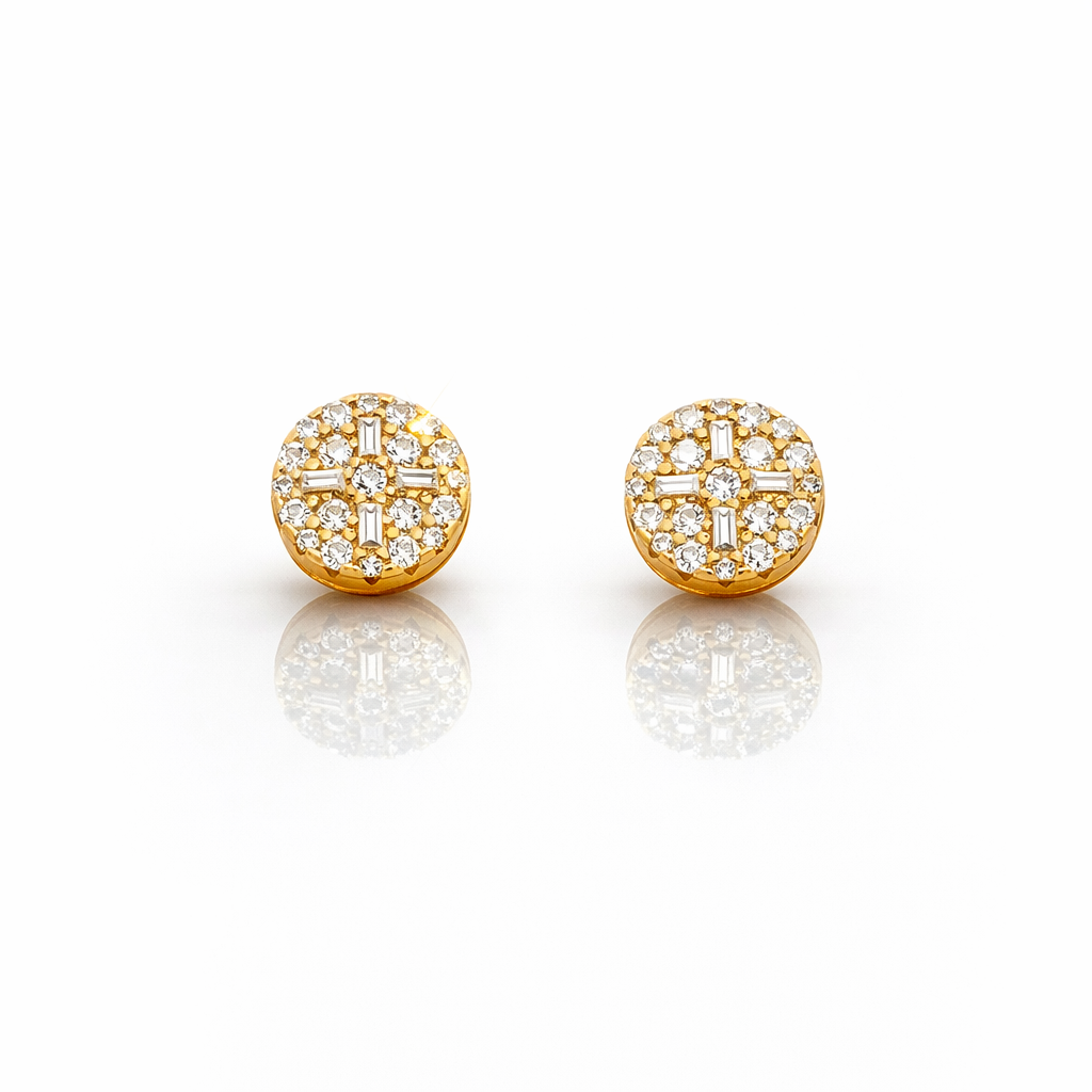 999652 | 925 Moissanite Gold Earring