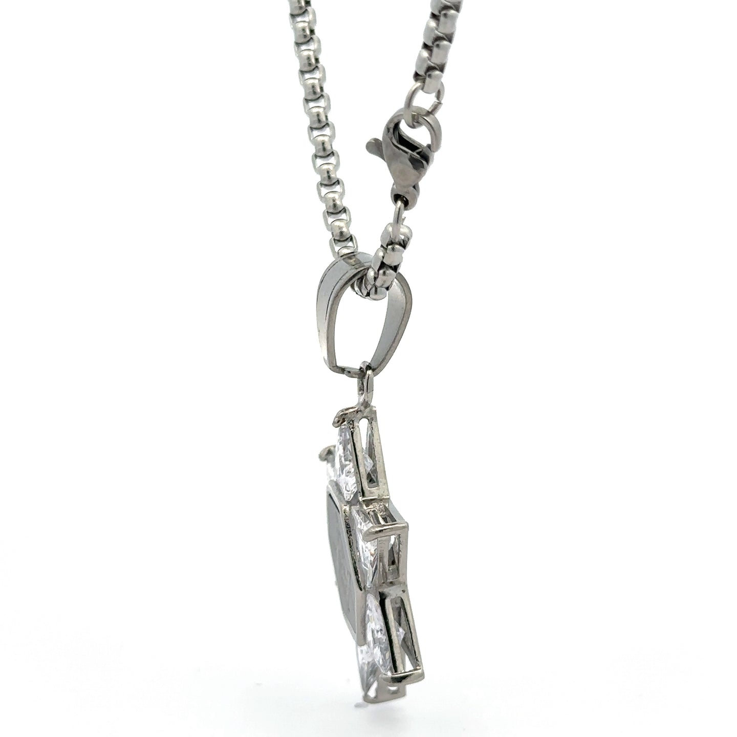 SERENARA STEEL RHODIUM NECKLACE I D94003