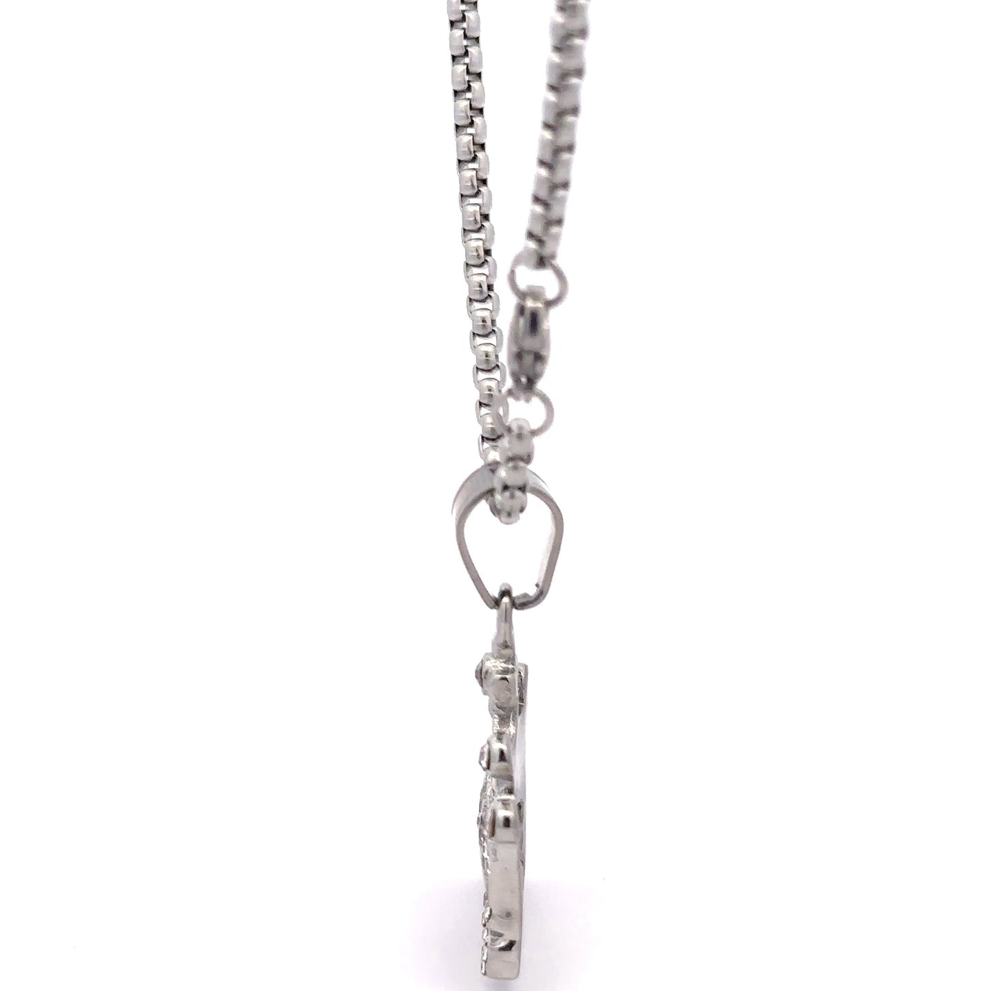 AVELINE STEEL RHODIUM NECKLACE I D94315