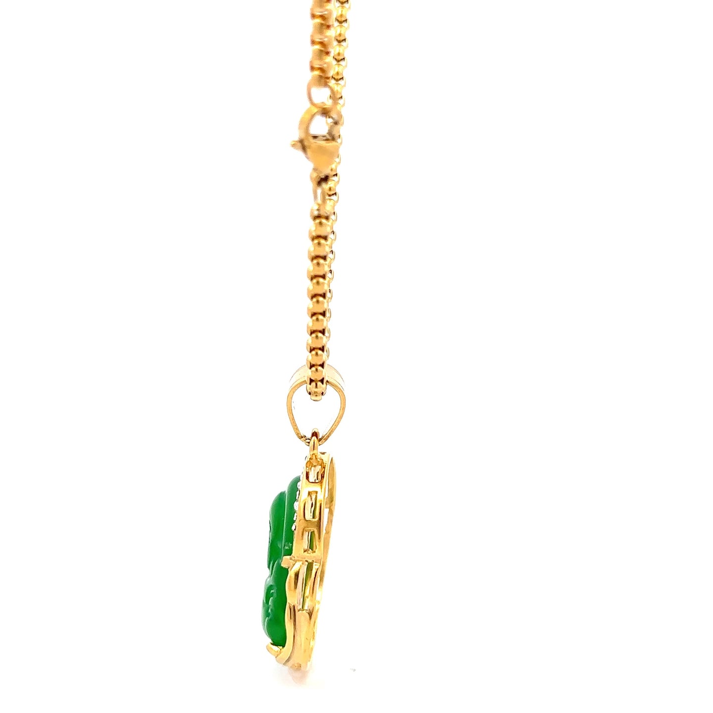 SERAPHIEL STEEL GREEN GOLD NECKLACE I D94336