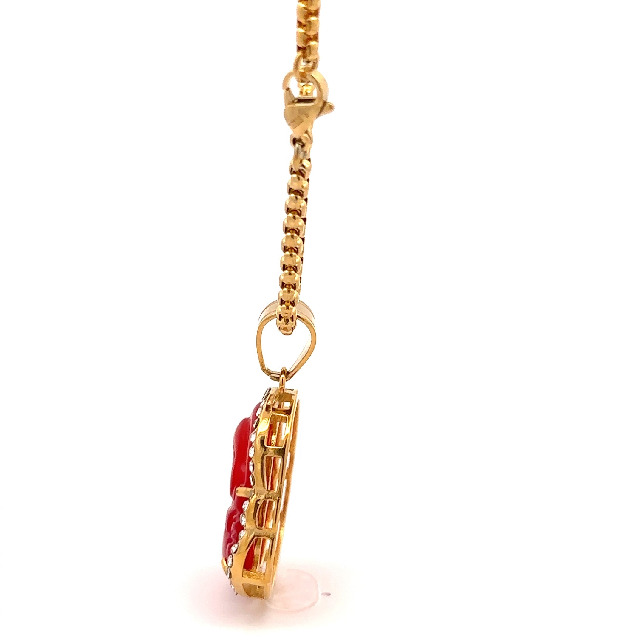 SERAPHIEL STEEL RED GOLD NECKLACE I D94392