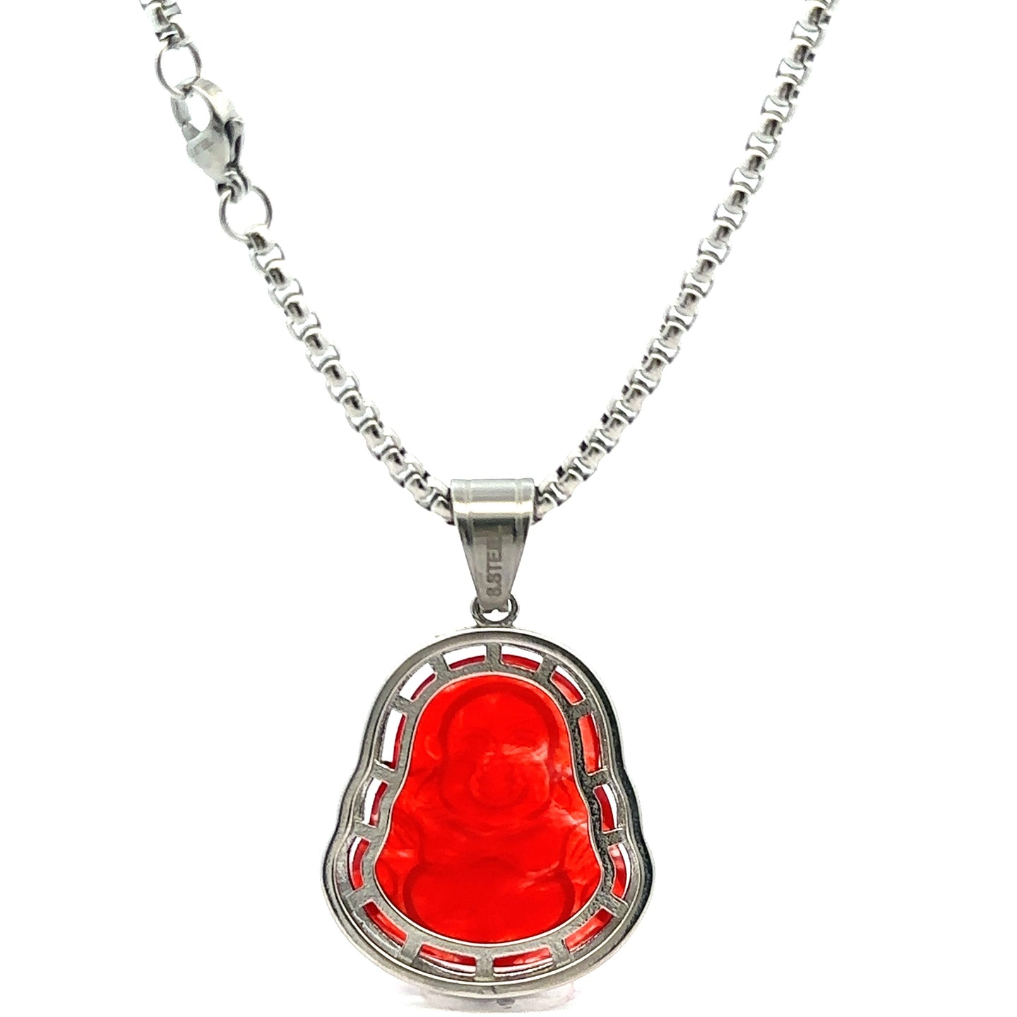 SERAPHIEL STEEL RED RHODIUM NECKLACE I D94392
