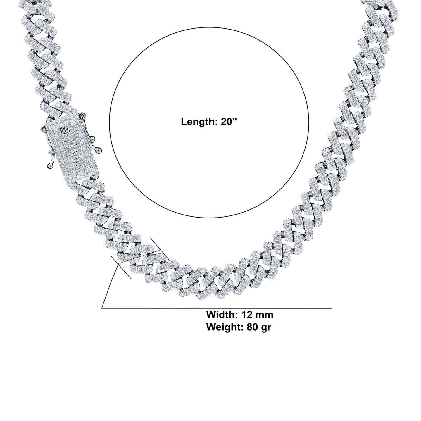 ECLIPTARA 12MM BRASS CHAIN CZ | 963511