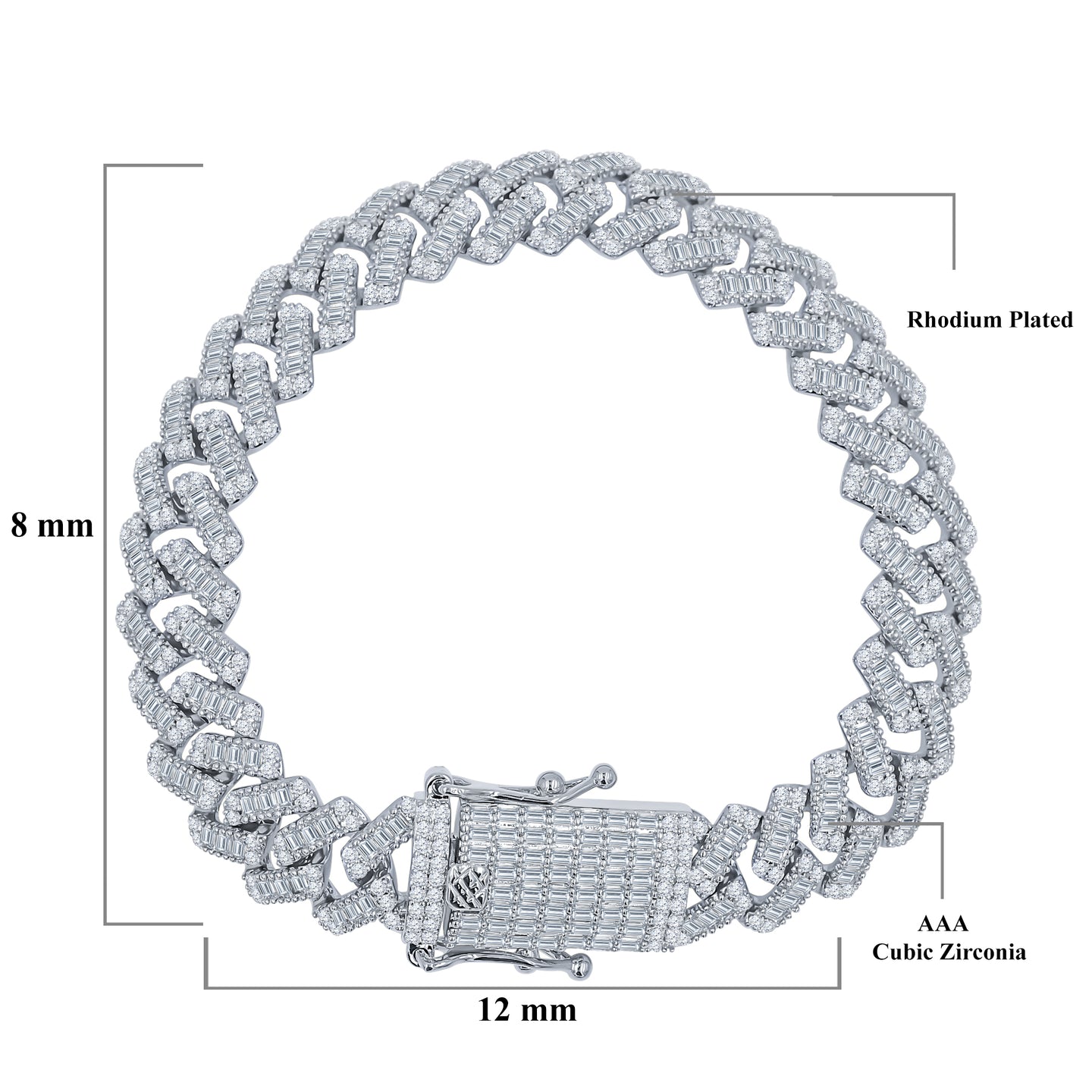 ECLIPTARA BRASS 12MM CZ BRACELET | 963521