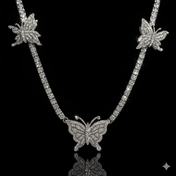 VALORA 3MM RHODIUM MOISSANITE ICED OUT CHAIN  |  997581