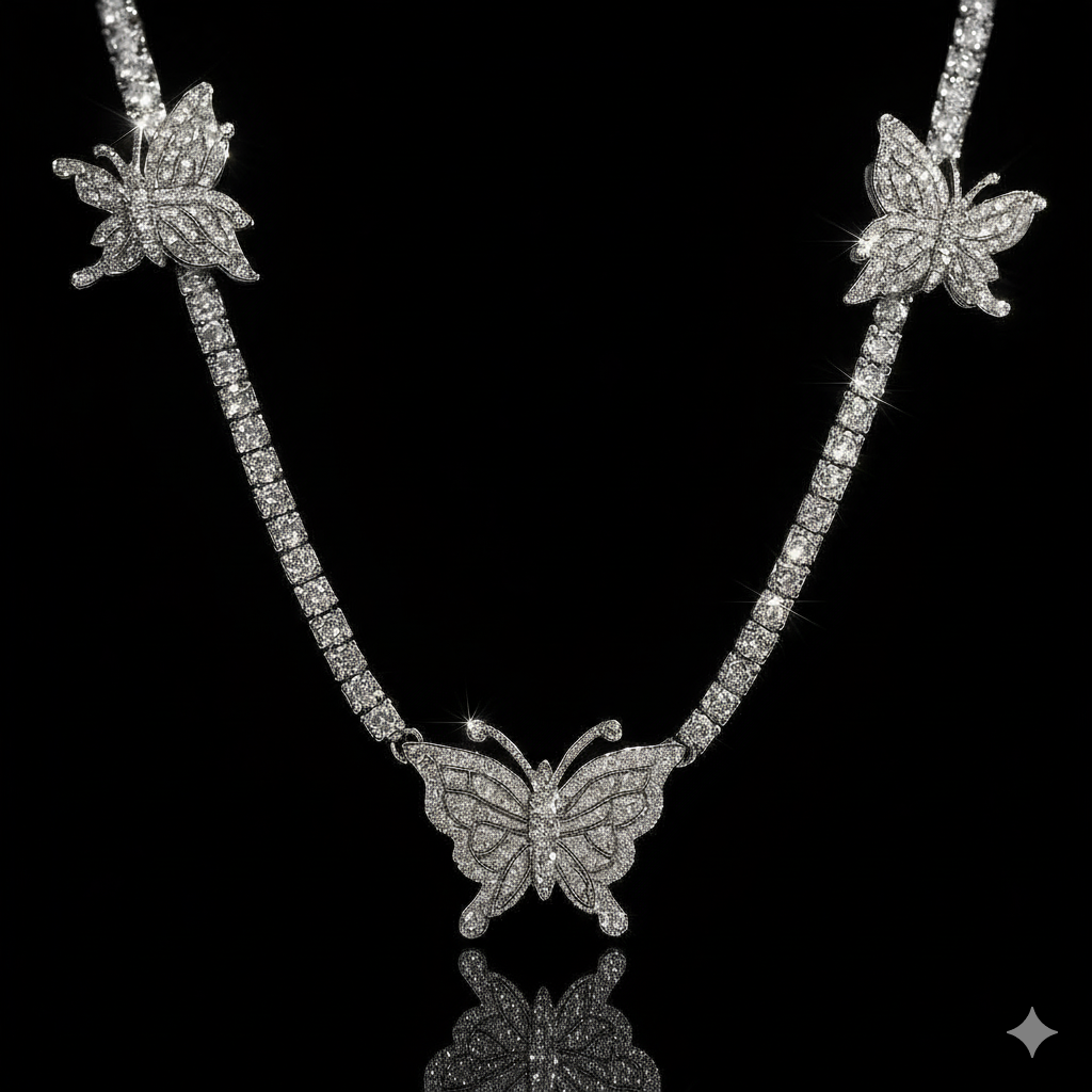 VALORA 3MM RHODIUM MOISSANITE ICED OUT CHAIN  |  997581