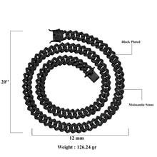 PALATIAL 12MM 925 MOISSANITE CUBAN CHAIN  | 991053