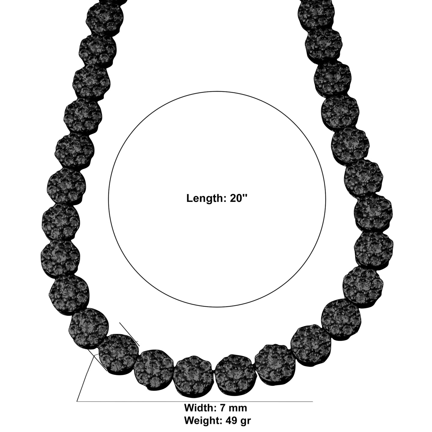 FLOWER 925 SILVER 7MM CHAIN |9218453