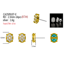 980391 | 0.7ctw VS/D 925 LGD Diamond Rhodium Earrings