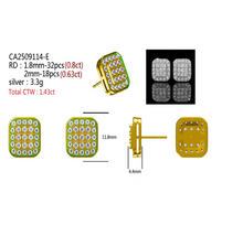 980421 | 1.43ctw VS/D 925 LGD Diamond Rhodium Earrings