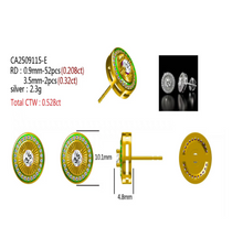 980431 | 0.528ctw VS/D 925 LGD Diamond Rhodium Earrings